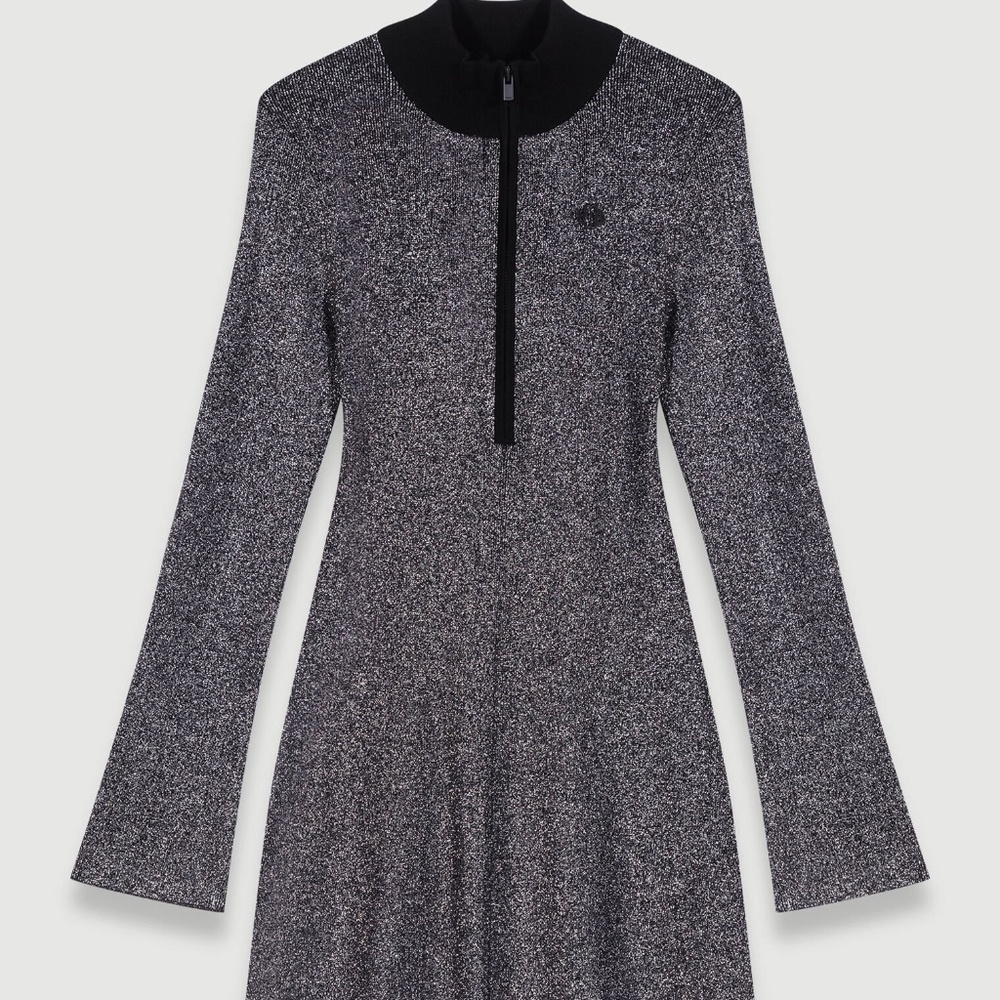 Maje Short glittery knit dress - Size Small
